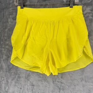 Lululemon fast and free short women's size 6 yellow running shorts